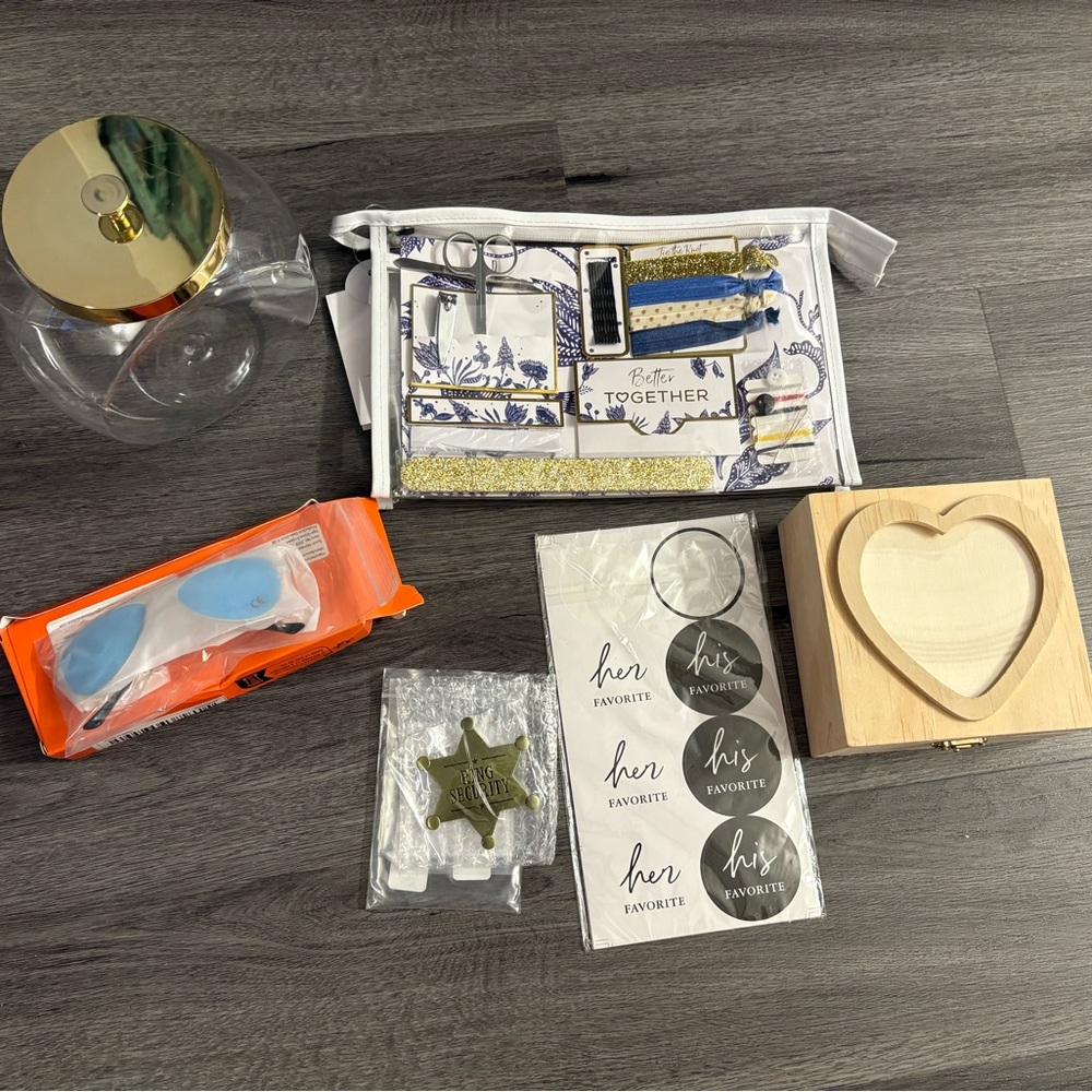 Assorted wedding items